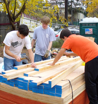 Daniel Hand High School Students from Madison CT Help Build